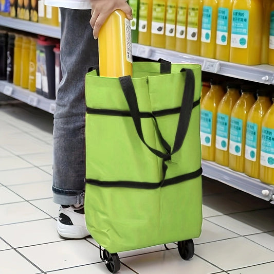 🛒Portable Shopping Cart Foldable Grocery Trolley Lightweight with Wheels for Home Delivery Handcart Small Trailer Ideal for Shopping Tasks