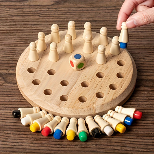 Wooden memory matching game