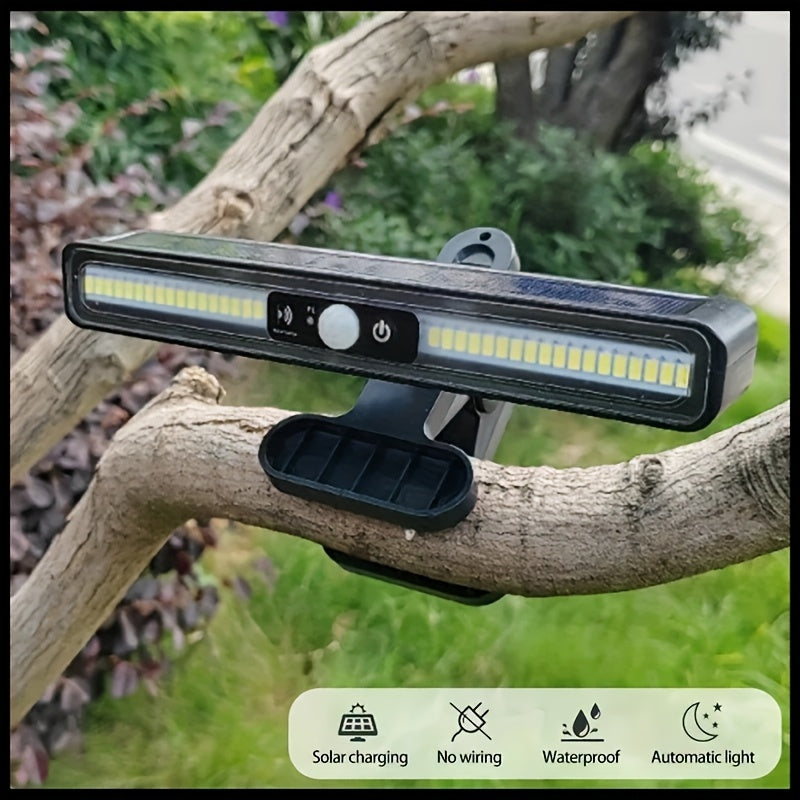 Solar-powered outdoor sensor clip light