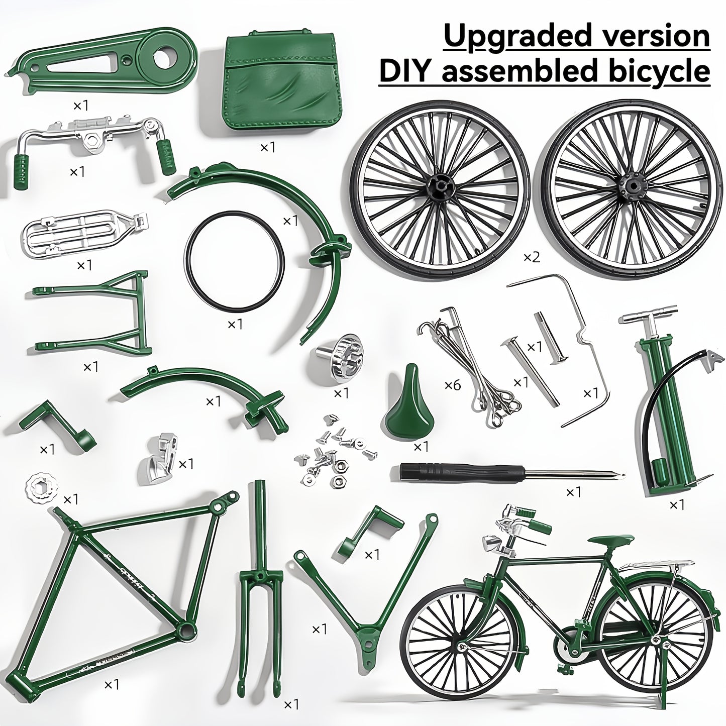 Retro metal bicycle model kit