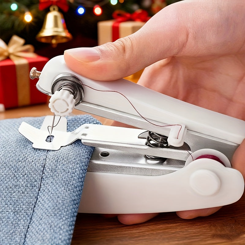 Portable handheld sewing machine