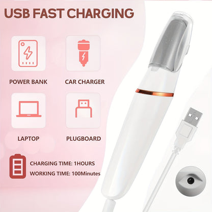 Electric foot grinder [with 2 grinding heads]