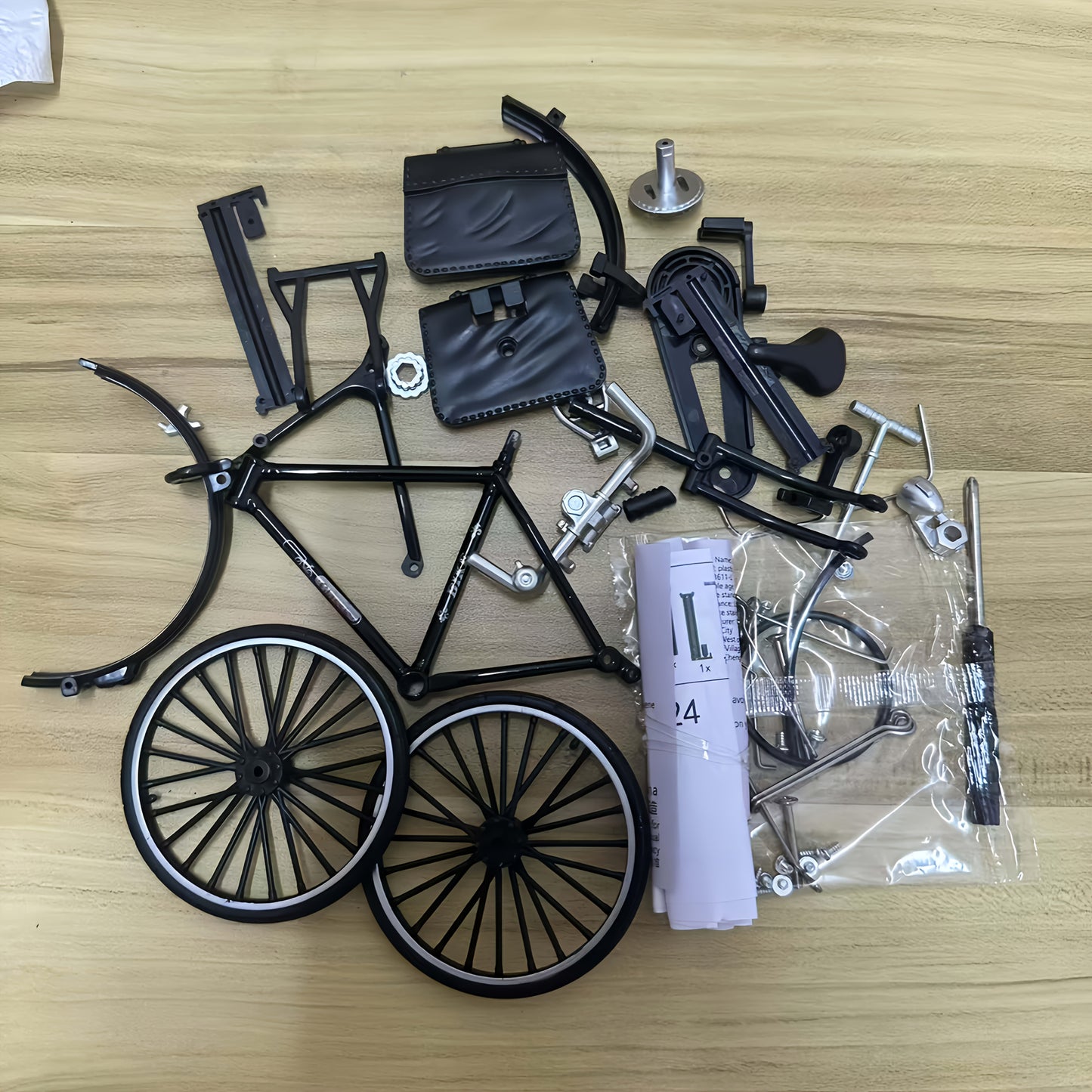 Retro metal bicycle model kit