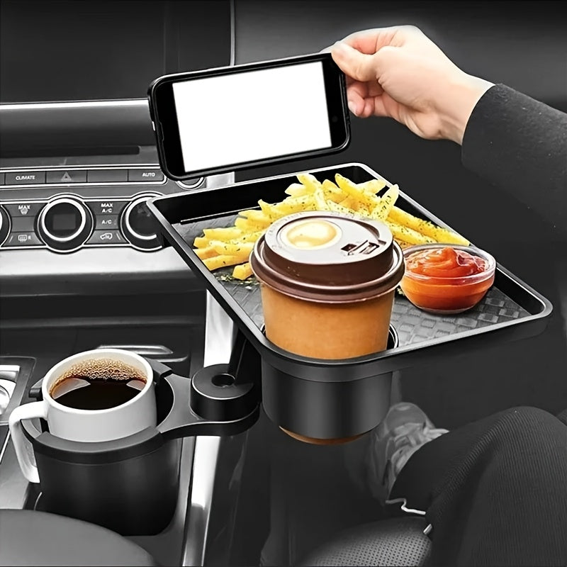 Multifunctional car tray cup holder organizer