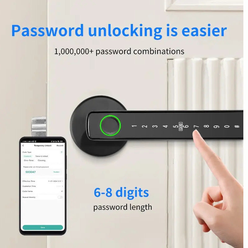 🚪Multifunctional wooden door fingerprint lock
