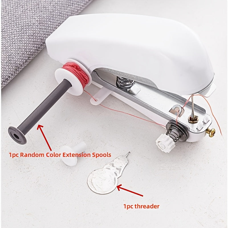 Portable handheld sewing machine