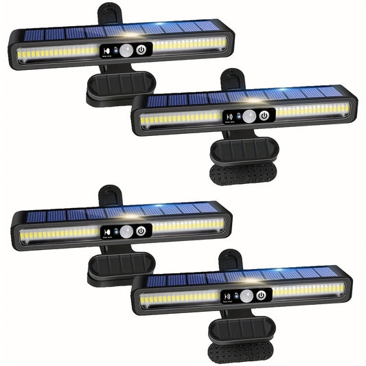 Solar-powered outdoor sensor clip light