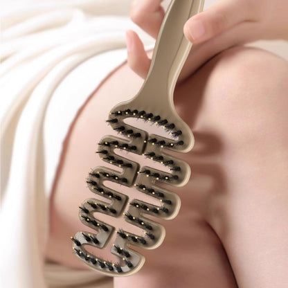 Fluffy anti-static hairbrush