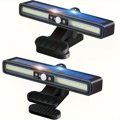 Solar-powered outdoor sensor clip light