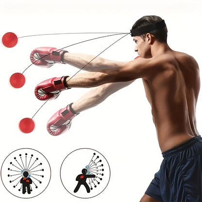 Headband boxing reflex training ball