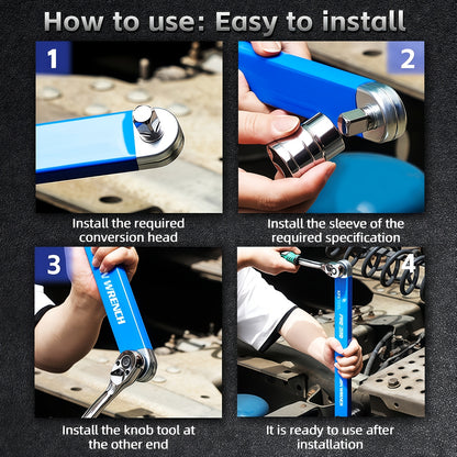 2-in-1 Multifunctional Ratchet Offset Extension Wrench(🔥12,000 units sold)