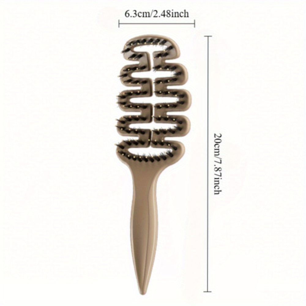 Fluffy anti-static hairbrush