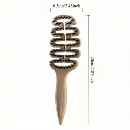 Fluffy anti-static hairbrush