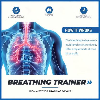 Abdominal breathing trainer: Improves lung capacity and respiratory health.