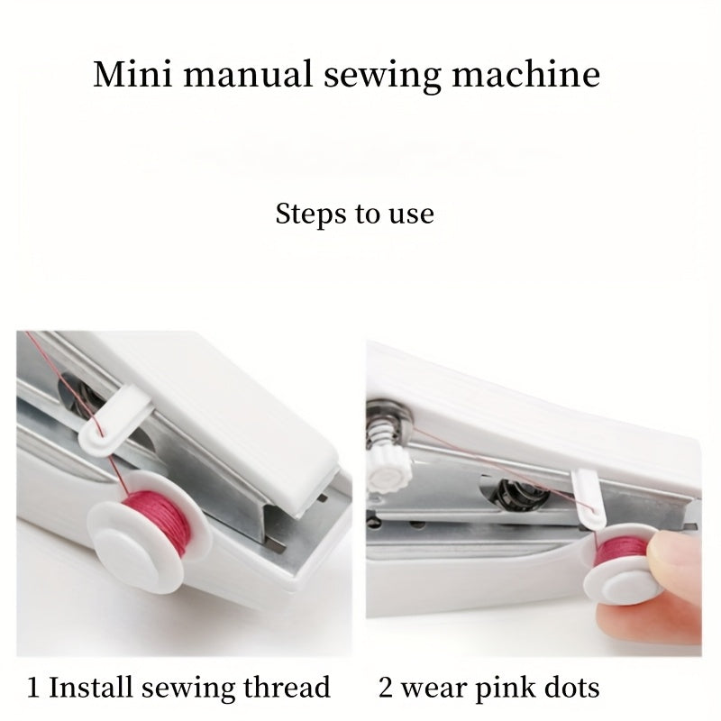 Portable handheld sewing machine