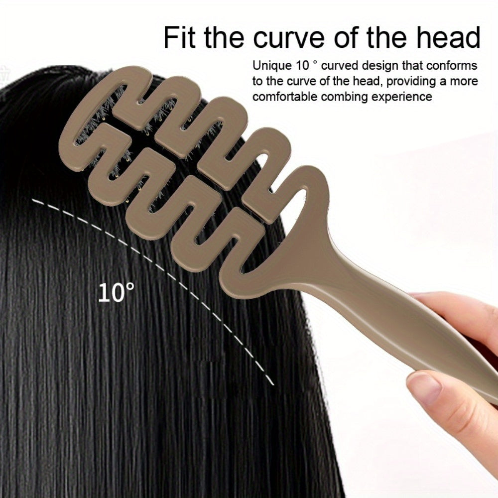 Fluffy anti-static hairbrush