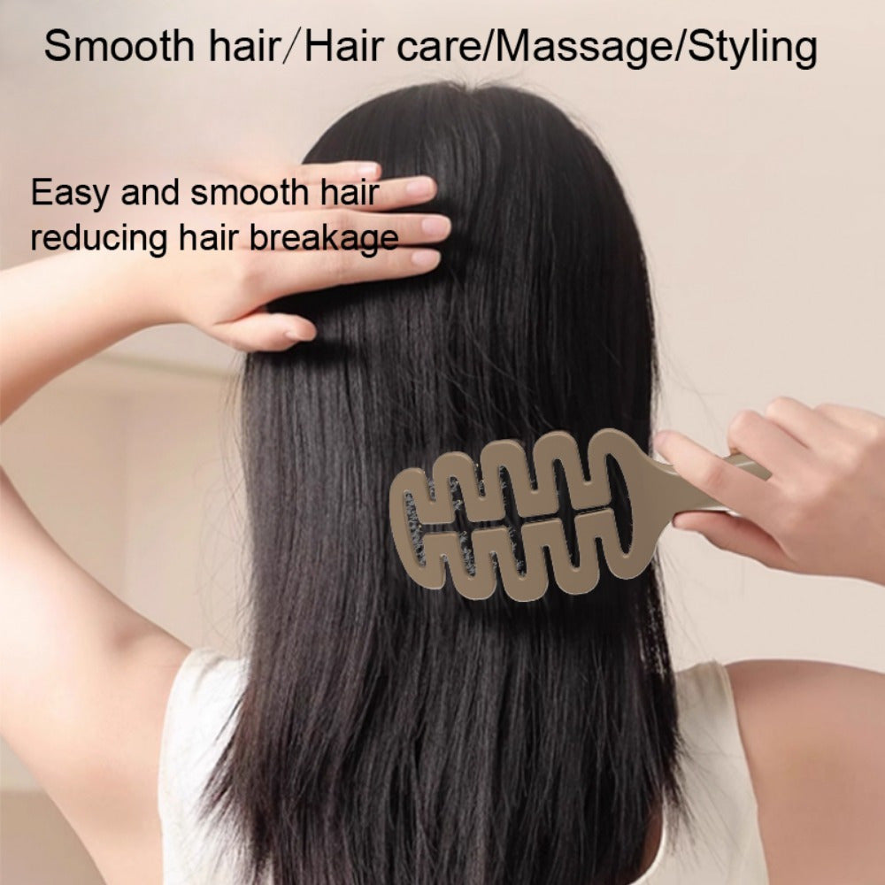 Fluffy anti-static hairbrush