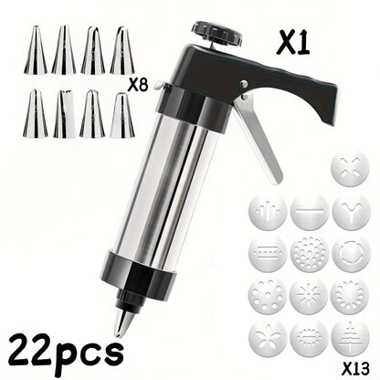 22-piece cookie press/extruder set