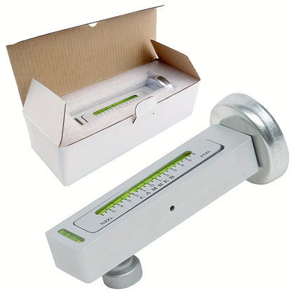 Automotive wheel alignment magnetic level