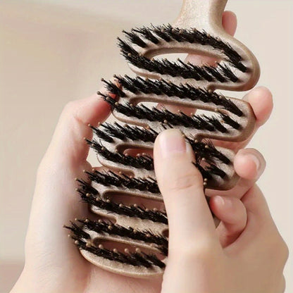 Fluffy anti-static hairbrush