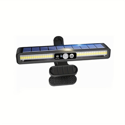 Solar-powered outdoor sensor clip light