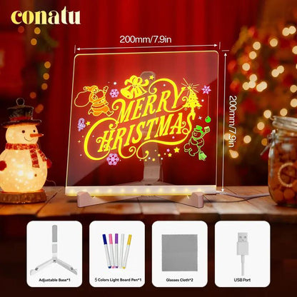 🔥【Over 20,000 units sold】Light-up acrylic drawing board for children