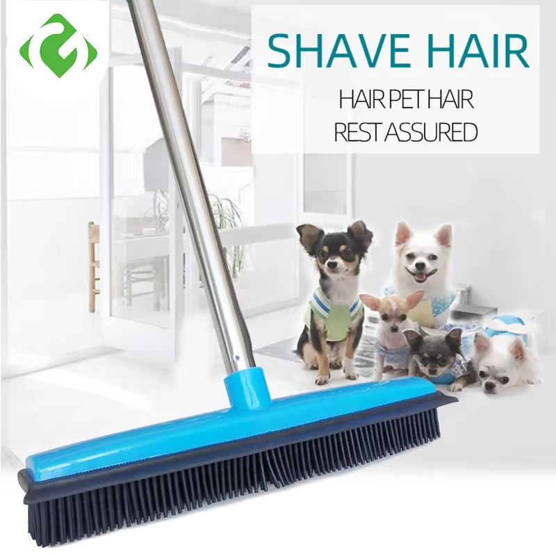 💥【Holiday Sale】🧹Pet Hair Removal Broom with Rubber Scraper