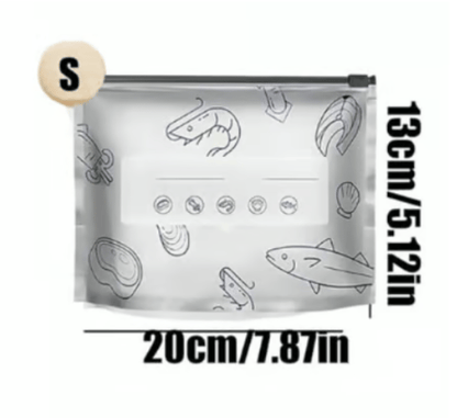 (30pcs )Reusable Aluminum Foil Sealable Storage Bags, 2026 New Resealable Vacuum Zipper Pouches for Food, Stand Up Foil Sealable Bags with Label and Zip Lock for Vegetable Fruit Meat