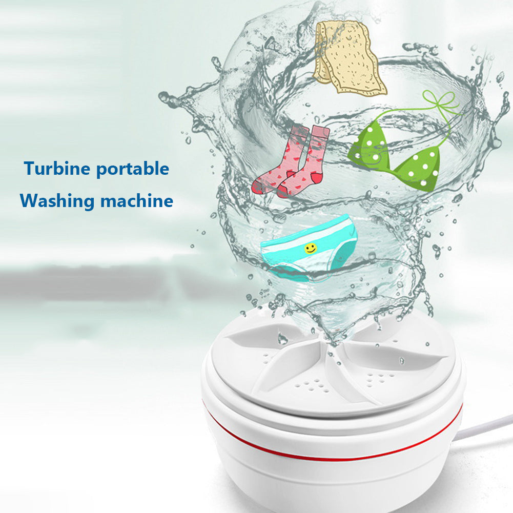 Portable mini turbine washing machine (not just for washing clothes, but for washing anything you want)