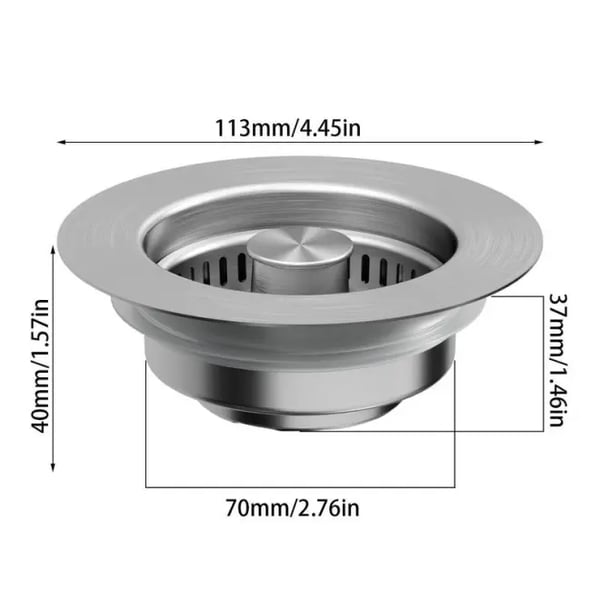🔥Upgraded 3 in 1 Kitchen Sink Drain Strainer