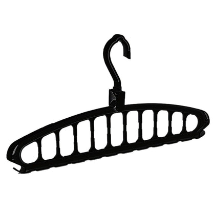 Eleven-hole multi-functional rotating clothes hanger