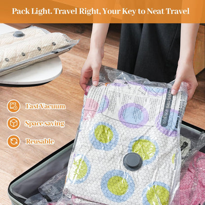 🏆⚡ 50K+ SOLD! Cordless Travel Vacuum Storage Compression Bag