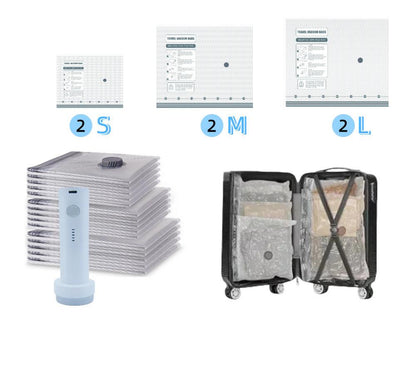 🏆⚡ 50K+ SOLD! Cordless Travel Vacuum Storage Compression Bag