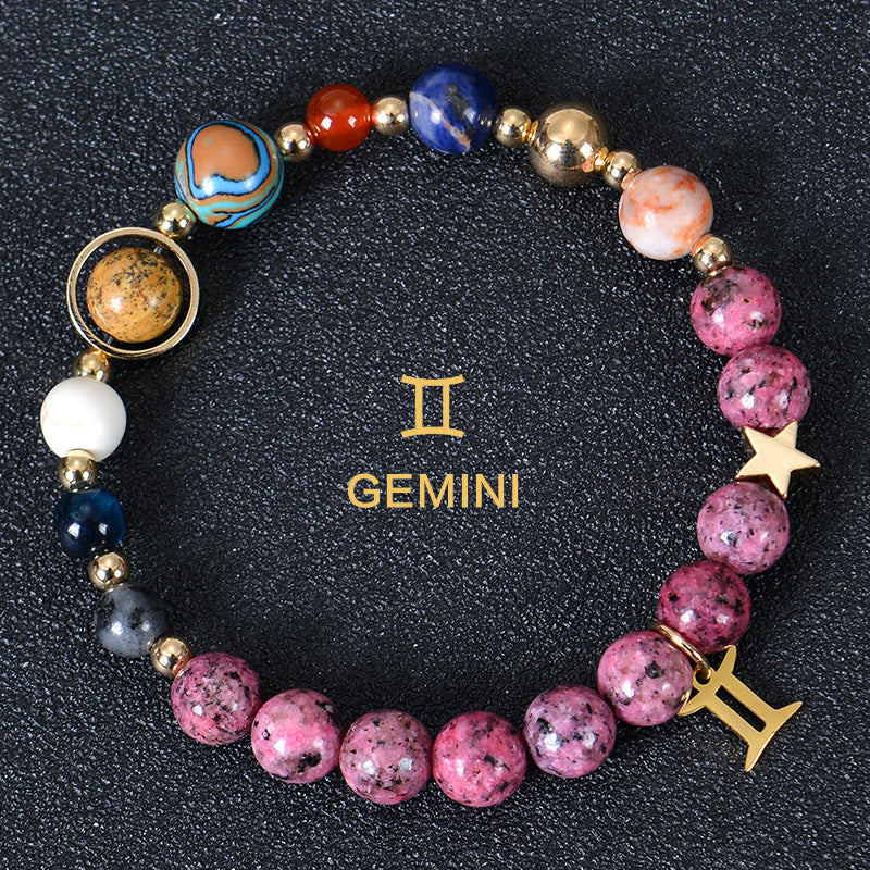 Eight planets and 12 constellations bracelet