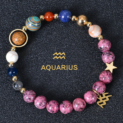 Eight planets and 12 constellations bracelet