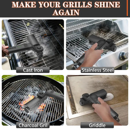 Cordless rechargeable electric barbecue brush