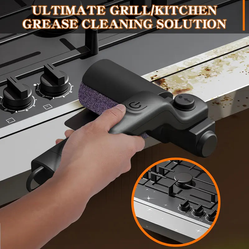Cordless rechargeable electric barbecue brush