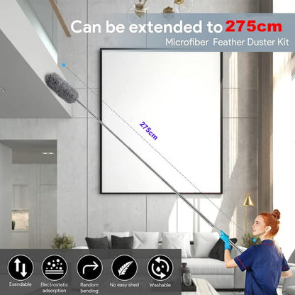 🔥🧹Retractable Washable Curved Microfiber Duster