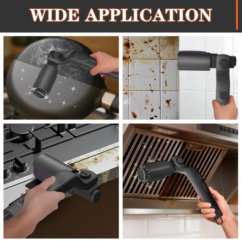 Cordless rechargeable electric barbecue brush