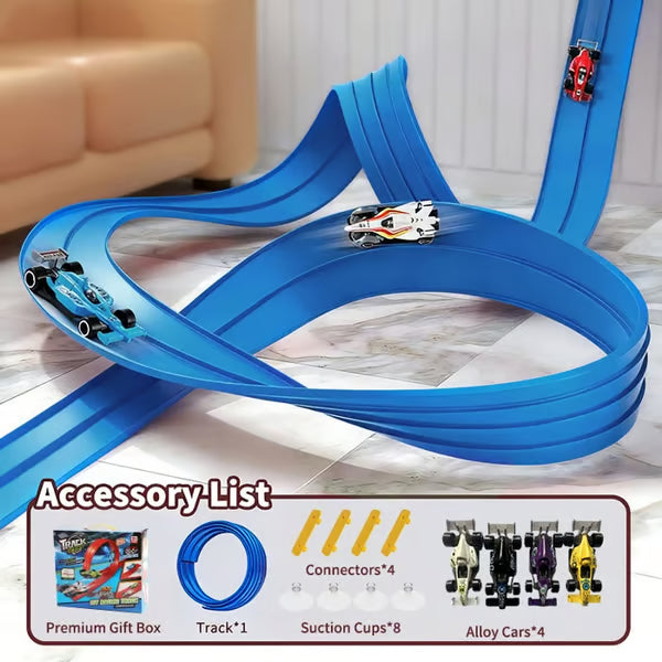 🎄🎁 2025 Christmas Surprise Gift: DIY Flexible Racing Track Toy 🚗✨